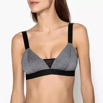 Бюстгальтер с треугольными чашечками без косточек из микрофибры