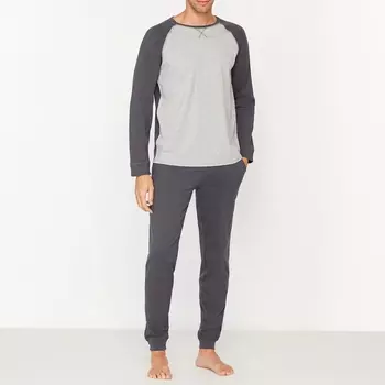 Двухцветная пижама с длинными рукавами