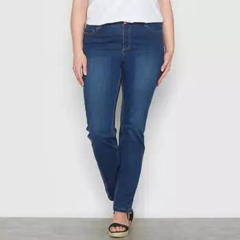 Джинсы прямого покроя из денима стретч, длина по внутр. шву 73 см.