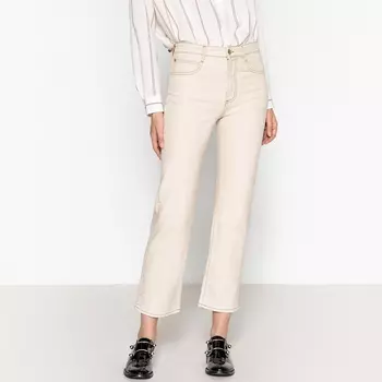 Джинсы прямого покроя с высокой талией