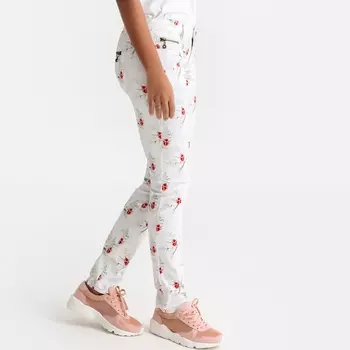 Джинсы прямые с цветочным рисунком Alexa