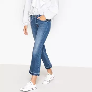 Джинсы прямые укороченные