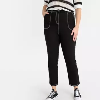 Джинсы с контрастными швами