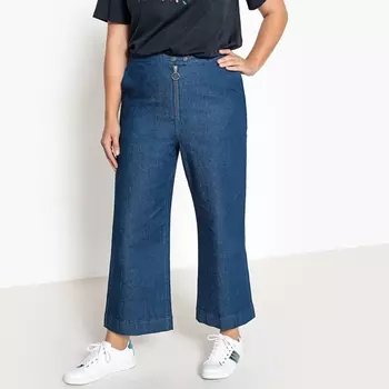 Джинсы широкие с высокой талией