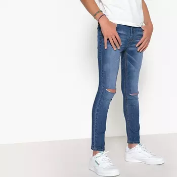 Джинсы скинни с дырами на коленях, 10-16 лет