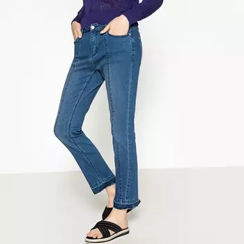 Джинсы слим укороченные