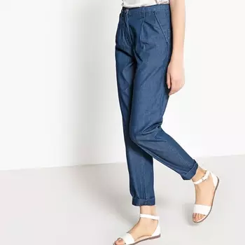 Джинсы со складками