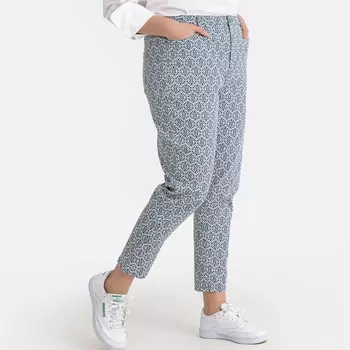 Джинсы узкие с принтом