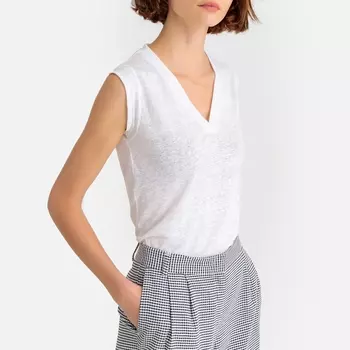 Футболка без рукавов с V-образным вырезом