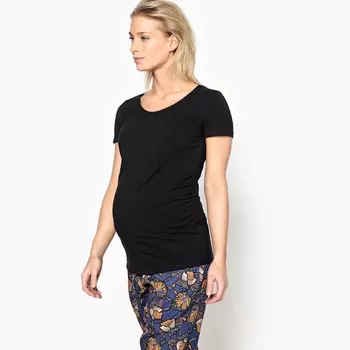 Футболка для периода беременности с плиссировкой на талии