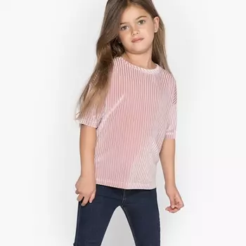 Футболка из рифленого велюра 3-12 лет