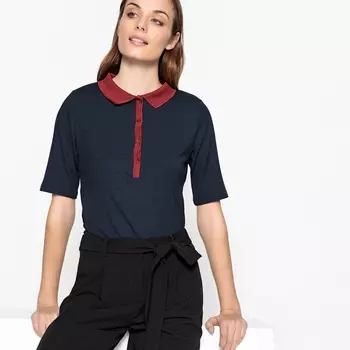 Футболка-поло двухцветная