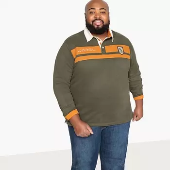Футболка-поло с длинными рукавами в стиле регби