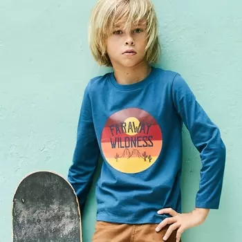 Футболка с длинными рукавами, 3-12 лет