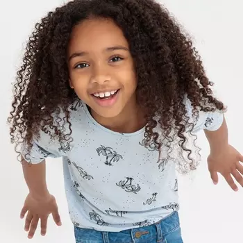 Футболка с длинными рукавами и рисунком, 3-12 лет