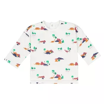 Футболка с длинными рукавами и рисунком динозавр 0 мес - 2 лет