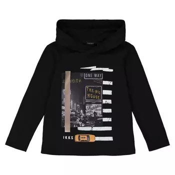 Футболка с капюшоном, 3-14 лет