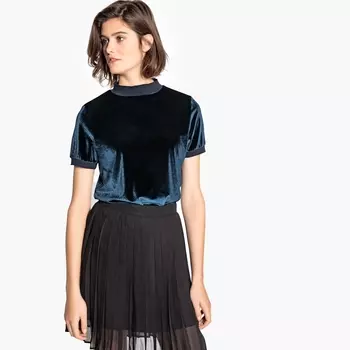 Футболка с короткими рукавами из велюра