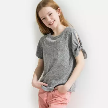 Футболка с короткими рукавами с завязками, 10-18 лет