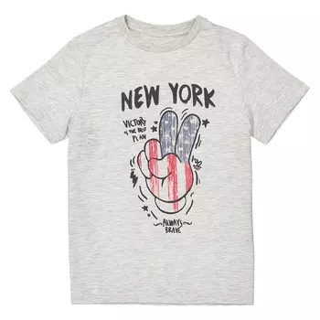 Футболка с круглым вырезом, 3-12 лет