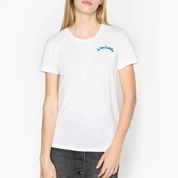 Футболка с круглым вырезом и короткими рукавами