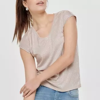 Футболка с круглым вырезом и короткими рукавами