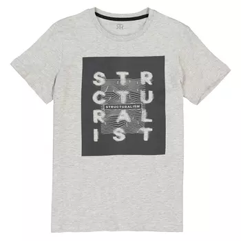 Футболка с круглым вырезом и принтом, 10-16 лет