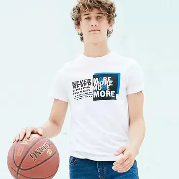 Футболка с круглым вырезом и рисунком, 10-16 лет