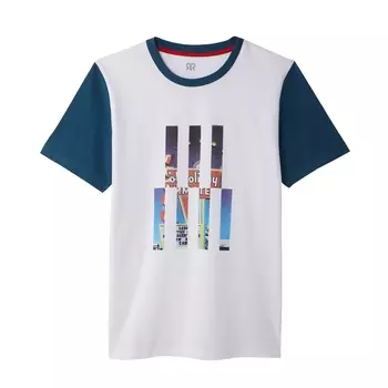 Футболка с круглым вырезом и рисунком на груди