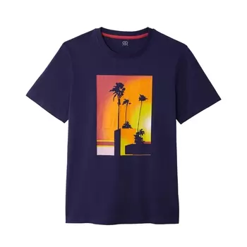 Футболка с круглым вырезом и рисунком пальмы