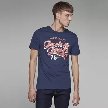 Футболка с круглым вырезом и рисунком спереди JJELOGO