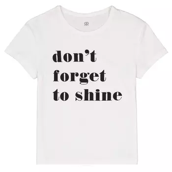 Футболка с надписью don't forget to shine, 3-12 лет