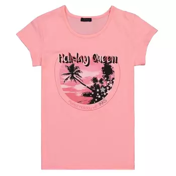 Футболка с принтом спереди 4-14 лет