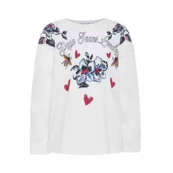 Футболка с рисунком и длинными рукавами, 8-16 лет