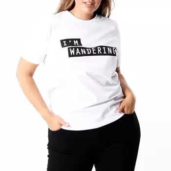 Футболка с рисунком и круглым вырезом