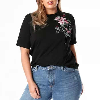 Футболка с рисунком и круглым вырезом