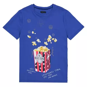 Футболка с рисунком из 100% хлопка, 4-14 лет