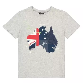 Футболка с рисунком спереди, 4-14 лет