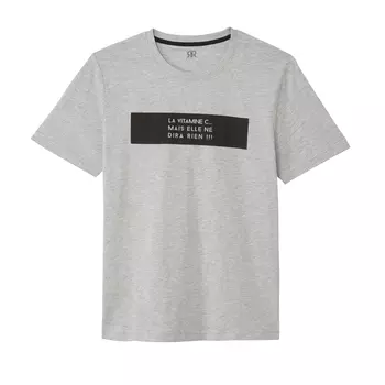 Футболка с рисунком спереди, круглым вырезом и короткими рукавами