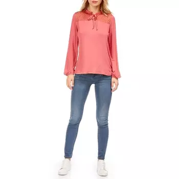 Футболка с сетчатой вставкой спереди