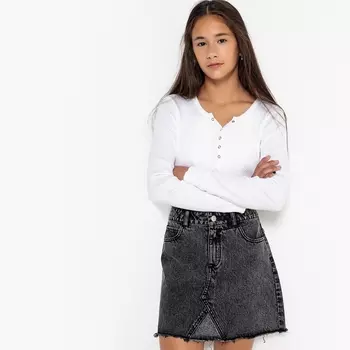 Футболка с тунисским вырезом 10-16 лет