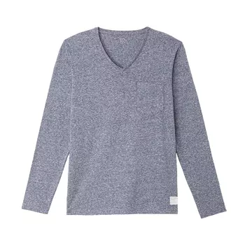 Футболка с V-образным вырезом и длинными рукавами