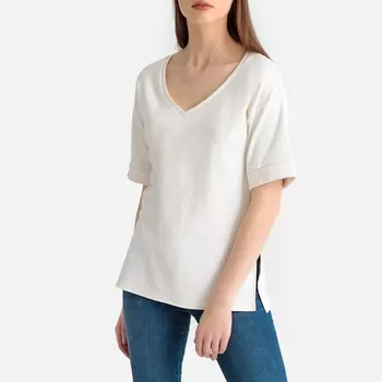 Футболка широкая с V-образным вырезом