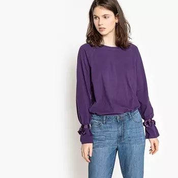 Футболка со вставкой на рукавах