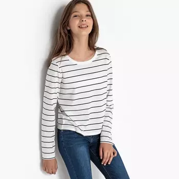 Футболка в полоску, с длинными рукавами, 10-16 лет