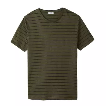 Футболка в полоску с круглым вырезом из льна