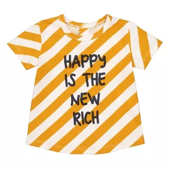 Футболка в полоску с надписью, 1 мес. - 4 года