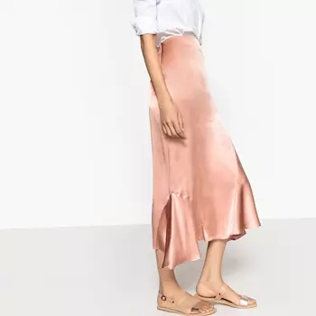 Юбка длинная с воланом по низу