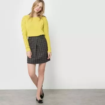 Юбка из жаккарда с добавлением металлизированного