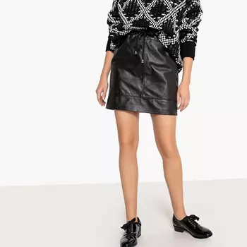 Юбка короткая из овечьей кожи